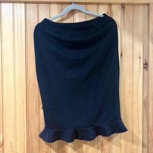 Black knee length skirt